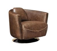 Fauteuil club 100% cuir vieilli FLORENTIN