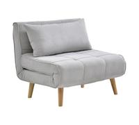 Vente-unique - Fauteuil Convertible en Tissu Gris Clair CHILA - Scandinave