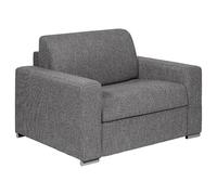 Vente-unique - Fauteuil Convertible Express en Tissu Anthracite - Couchage 70 cm - Matelas 14 cm - CALITO