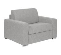 Vente-unique - Fauteuil Convertible Express en Tissu chiné Gris Clair - Couchage 70 cm - Matelas 18 cm - CALITO