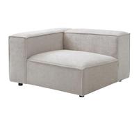Fauteuil d'angle gauche en tissu chenille beige RUZOLO