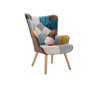 Fauteuil en tissu patchwork VATELY