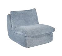 Vente-unique - Fauteuil en Tissu texturé Bleu LOLEVA
