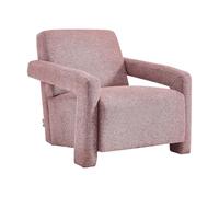 Vente-unique - Fauteuil en Tissu texturé Rose ISPARTA