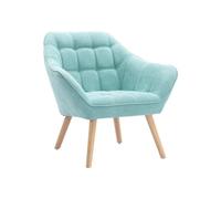 Vente-unique - Fauteuil en Tissu Vert d'eau Caserta - Scandinave