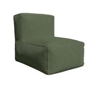 Vente-unique - Fauteuil en Velours côtelé Vert NOUMARA