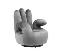 Vente-unique - Fauteuil Main pivotant Catchy en Velours - Anthracite