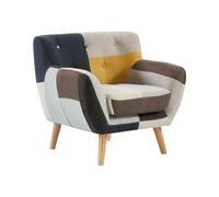 Vente-unique - Fauteuil Patchwork scandinave - Multicolore - SERTI