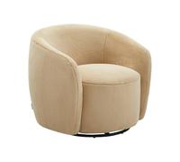 Vente-unique - Fauteuil pivotant en Fausse Fourrure Beige VEREIDE