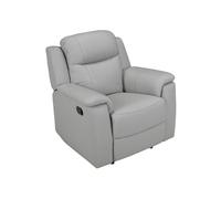 Fauteuil relax EVASION en cuir - Gris clair