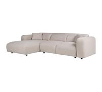 Vente-unique - Grand canapé d'angle Gauche en Tissu chiné Beige POGNI de Maison Céphy