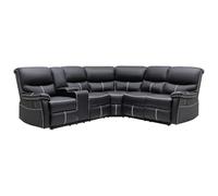 Vente-unique Grand canapé Relax - Simili-Cuir - Noir - Canby