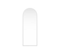 Vente-unique-Grand Miroir Arche en Bois de Paulownia - L. 65 x H. 170 cm - Blanc - Shangi