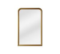 Vente-unique - Grand miroir en bois de paulownia - l 120 x H 190 cm - Doré avec effet laiton - Heloise