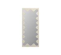 Vente-unique - Grand Miroir en métal à Structure ondulée - L. 70 x H.160 cm - Beige - GANSU