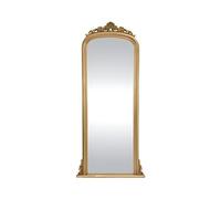 Vente-unique - Grand Miroir Vintage en Bois de Paulownia - H.180 cm - Doré - Merry