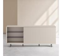 Vente-unique Habitat - Buffet Bas 2 Portes et Pieds en métal - Crème Agnes