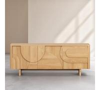 Vente-unique Habitat - Buffet Bas 3 Portes en chêne - Naturel - Design by Hélèna Pille Milord