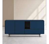 Vente-unique Habitat - Buffet Bas 3 Portes et 1 tiroir - Bleu pétrole - Design by Céline Mognon Fichet Farrel