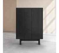 Vente-unique Habitat - Buffet Haut 2 Portes en frêne - Noir - Design by Hélèna Pille Milord