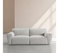 Vente-unique Habitat - Canapé 3 Places en Tissu Chenille - Écru mélangé Azalee