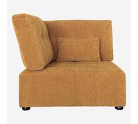 Vente-unique Habitat - Chauffeuse d'angle Gauche en Tissu texturé - Jaune Argile Reiko