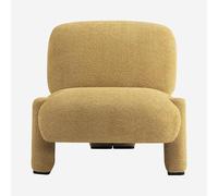 Vente-unique Habitat - Fauteuil en Tissu Bouclette - Miel Pineto
