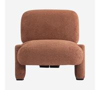 Vente-unique Habitat - Fauteuil en Tissu Bouclette - Terracotta Pineto