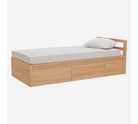 Vente-unique Habitat - Lit 90 x 200 cm avec rangements en chêne Adams