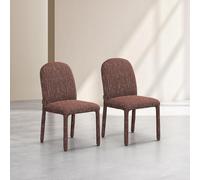 Vente-unique Habitat - Lot de 2 chaises en Tissu texturé - Bordeaux chiné Napili