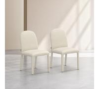 Vente-unique Habitat - Lot de 2 chaises en Tissu texturé - Sable Blanc Napili