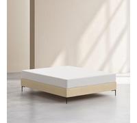 Vente-unique Habitat - Sommier tapissier à Lattes en Tissu - 160 x 200 cm - Crème NOTA