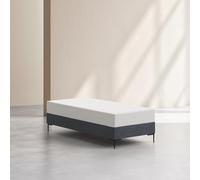 Vente-unique Habitat - Sommier tapissier à Lattes en Tissu - 90 x 200 cm - Gris Anthracite NOTA