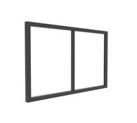 Vente-unique - Imposte Atelier en Aluminium thermolaqué - L63 x H40 cm - Noir - Bayview