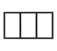 Vente-unique - Imposte Atelier en Aluminium thermolaqué - L73 x H40 cm - Noir - Bayview