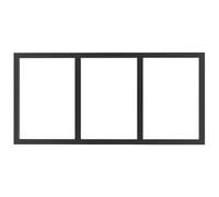 Vente-unique - Imposte Atelier en Aluminium thermolaqué - L83 x H40 cm - Noir - Bayview