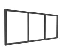 Vente-unique - Imposte Atelier en Aluminium thermolaqué - L93 x H40 cm - Noir - Bayview