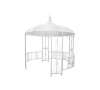Kiosque de jardin en métal façon fer forgé D300 x H305 cm - Blanc - TILCARA