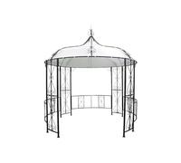 Vente-unique - Kiosque de Jardin en métal façon Fer forgé D300 x H305 cm - Noir - TILCARA