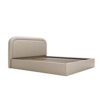 Vente-unique - Lit 2 Personnes avec sommier - 140 x 190 cm - Beige - FIREZA