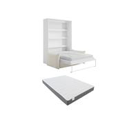 Vente-unique - Lit 2 Personnes avec sommier - 140 x 200 cm - Beige, Blanc - RAPILI