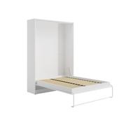 Vente-unique - Lit 2 Personnes avec sommier - 160 x 200 cm - Blanc - BEGANIO
