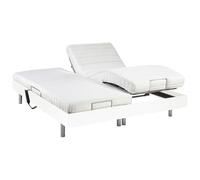 Vente-unique-Lit électrique de Relaxation Tout plots + Matelas Latex - 2 x 90 x 200 cm - Blanc - CASSIOPEE III de YSMÉE