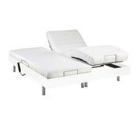 Lit électrique de relaxation tout plots + matelas latex - 2 x 90 x 200 cm - Blanc - CASSIOPEE III de YSMEE