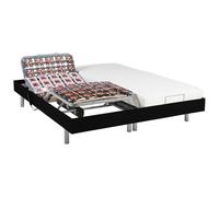Vente-unique - Lit électrique de Relaxation Tout plots + Matelas Latex - 2 x 90 x 200 cm - Noir - CASSIOPEE III de YSMÉE