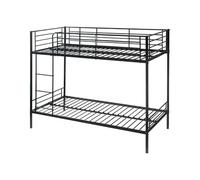 Vente-unique - Lits superposés DUOTIS II - 2 x 90 x 190 cm - Noir - lit Enfant