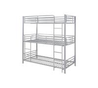 Lits superposés triple 3 x 90 x 190 cm - Métal - Argent - ELOUAN III