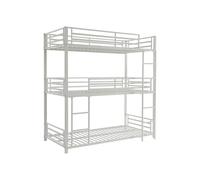 Lits superposés triple 3 x 90 x 190 cm - Métal - Blanc - ELOUAN III