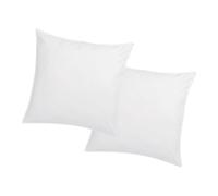 Vente-unique - Lot de 2 oreillers mémoire de Forme mémofill 60 x 60 cm - Percale de Coton - 91 Fils/cm² - 750 GR - Blanc - AUXENCE