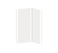 Vente-unique - Lot de 2 panneaux muraux de douche blanc en aluminium avec profilés - 2x L90 x H210 cm - ITZIAR